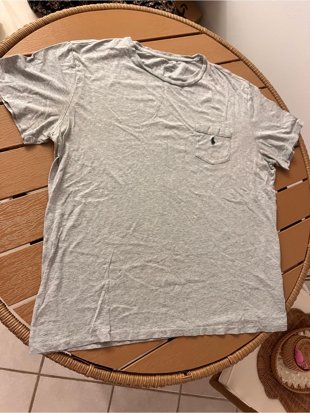 Polo by Ralph Lauren Light Gray Pocket Tee